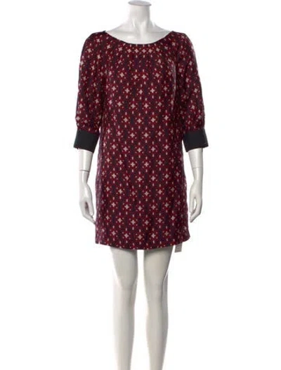 Pre-owned Milly Silk Mini Dress In Blue