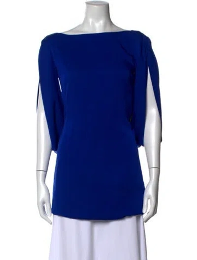 Pre-owned Milly Silk Mini Dress In Blue