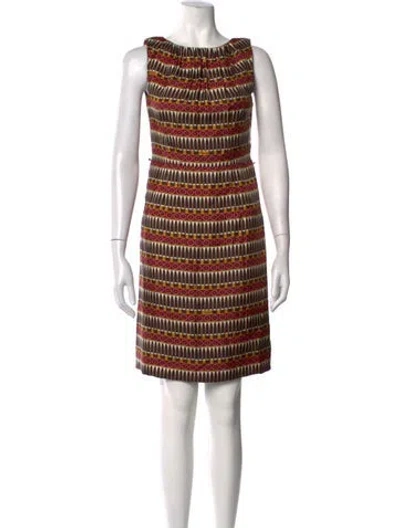 Pre-owned Milly Silk Mini Dress In Brown