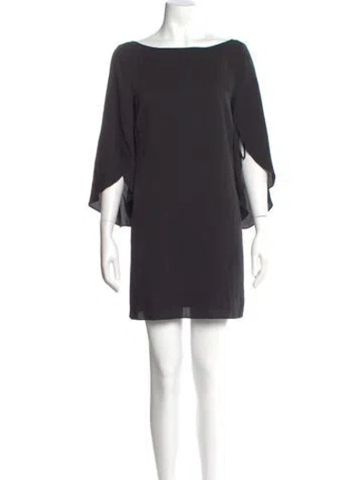 Pre-owned Milly Silk Mini Dress In Gray