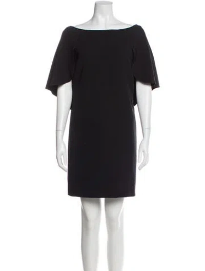 Pre-owned Milly Silk Mini Dress In Gray