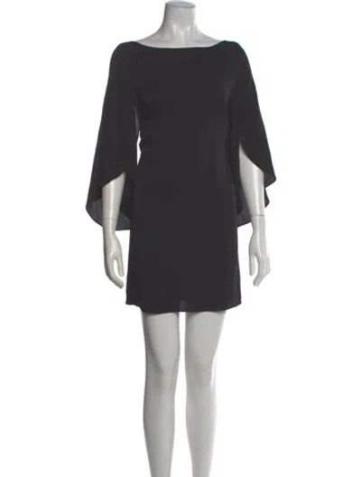 Pre-owned Milly Silk Mini Dress In Gray