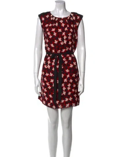 Pre-owned Milly Silk Mini Dress In Multi