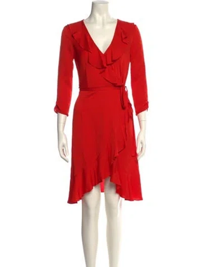 Pre-owned Milly Silk Mini Dress In Multi