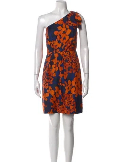 Pre-owned Milly Silk Mini Dress In Multi