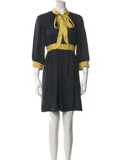 Pre-owned Milly Silk Mini Dress In Multi