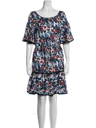 Pre-owned Milly Silk Mini Dress In Multi