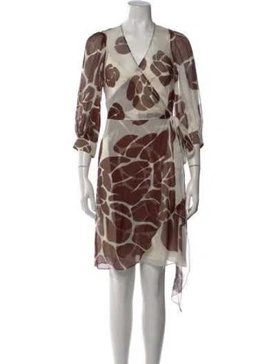 Pre-owned Milly Silk Mini Dress In Multi