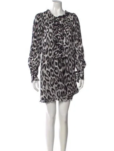 Pre-owned Milly Silk Mini Dress In Multi