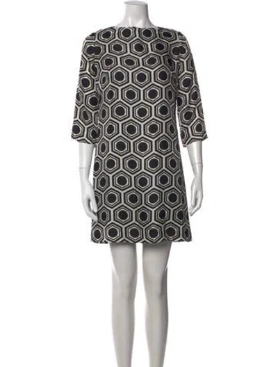 Pre-owned Milly Silk Mini Dress In Multi