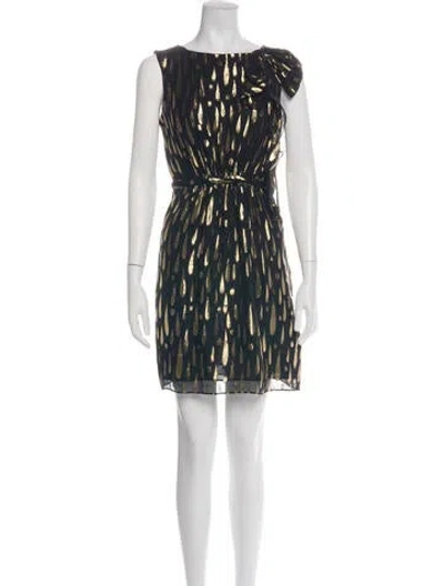 Pre-owned Milly Silk Mini Dress In Multicolor