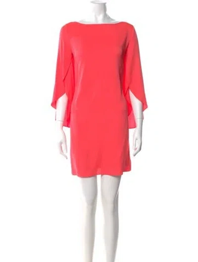 Pre-owned Milly Silk Mini Dress In Orange