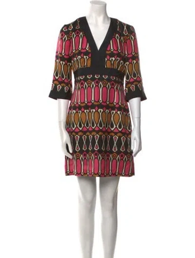 Pre-owned Milly Silk Mini Dress In Pink