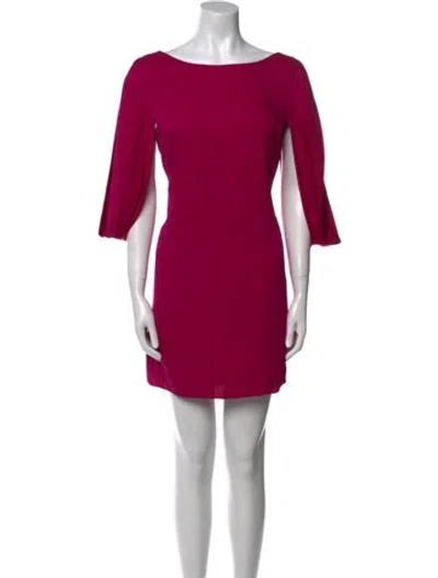 Pre-owned Milly Silk Mini Dress In Pink