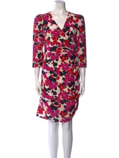 Pre-owned Milly Silk Mini Dress In Pink