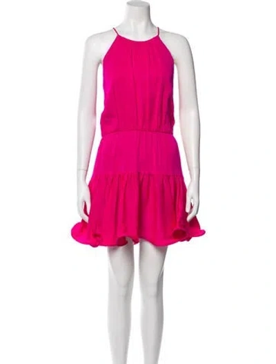 Pre-owned Milly Silk Mini Dress In Pink