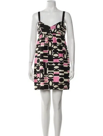 Pre-owned Milly Silk Mini Dress In Pink