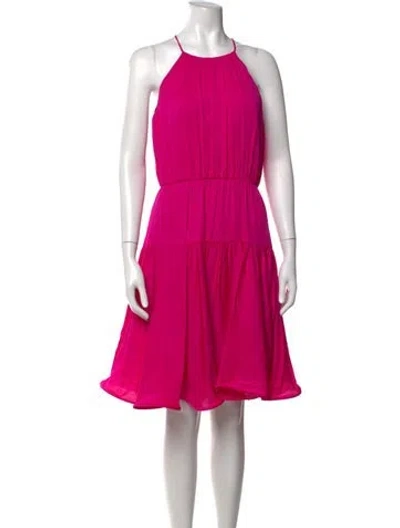 Pre-owned Milly Silk Mini Dress In Pink