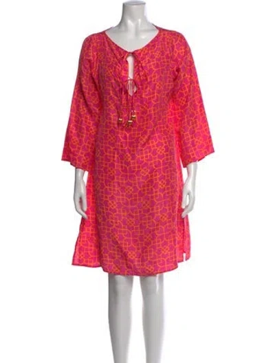Pre-owned Milly Silk Mini Dress In Pink