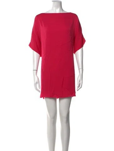 Pre-owned Milly Silk Mini Dress In Pink