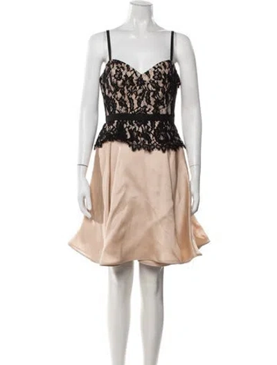 Pre-owned Milly Silk Mini Dress In Pink