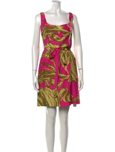Pre-owned Milly Silk Mini Dress In Pink