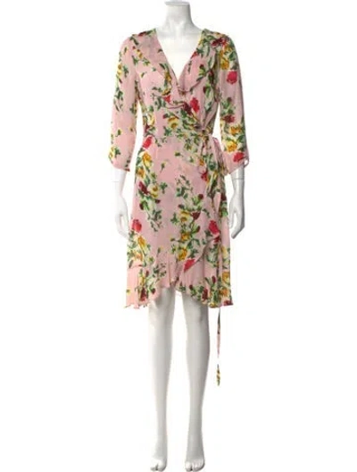 Pre-owned Milly Silk Mini Dress In Pink