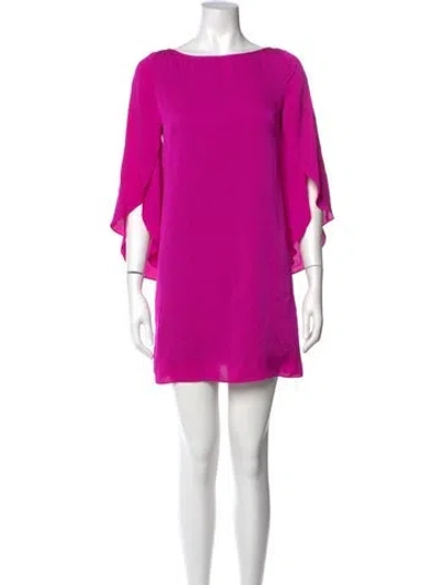 Pre-owned Milly Silk Mini Dress In Purple