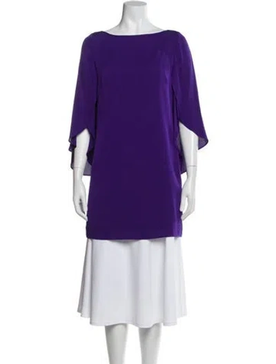 Pre-owned Milly Silk Mini Dress In Purple