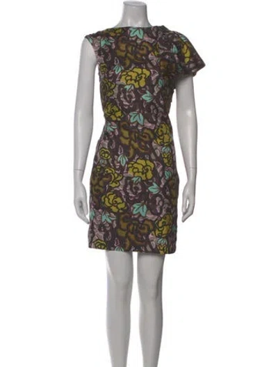 Pre-owned Milly Silk Mini Dress In Purple