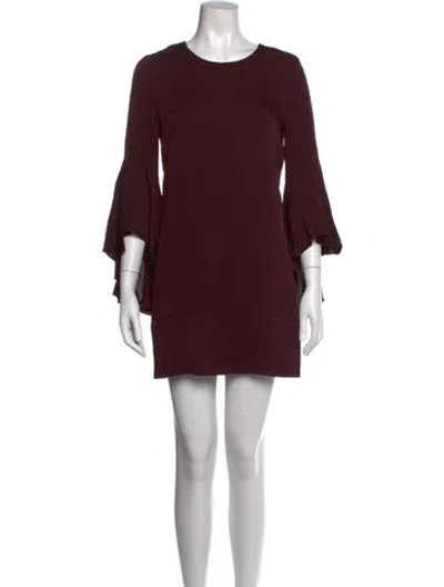 Pre-owned Milly Silk Mini Dress In Purple
