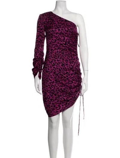 Pre-owned Milly Silk Mini Dress In Purple