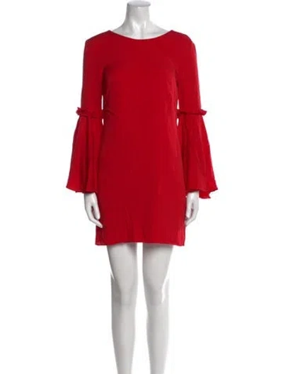 Pre-owned Milly Silk Mini Dress In Red