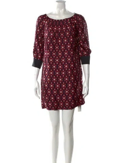 Pre-owned Milly Silk Mini Dress In Red