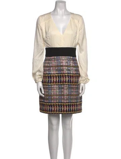 Pre-owned Milly Silk Mini Dress W/ Tags