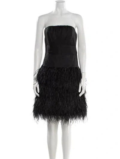 Pre-owned Milly Silk Mini Dress W/ Tags In Black
