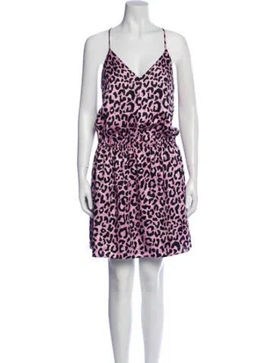 Pre-owned Milly Silk Mini Dress W/ Tags In Pink