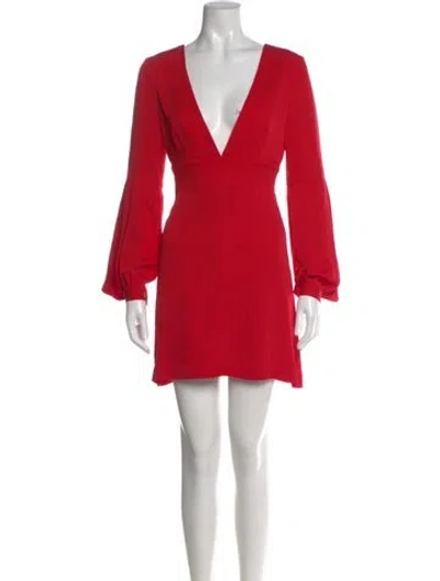 Pre-owned Milly Silk Mini Dress W/ Tags In Red
