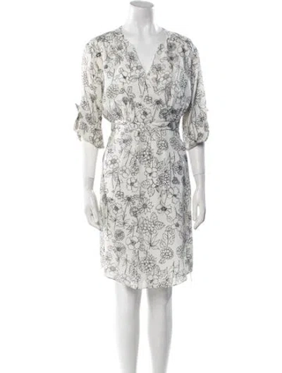 Pre-owned Milly Silk Mini Dress In White