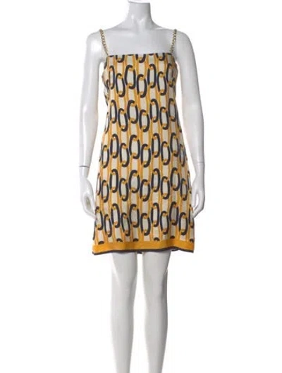 Pre-owned Milly Silk Mini Dress In White