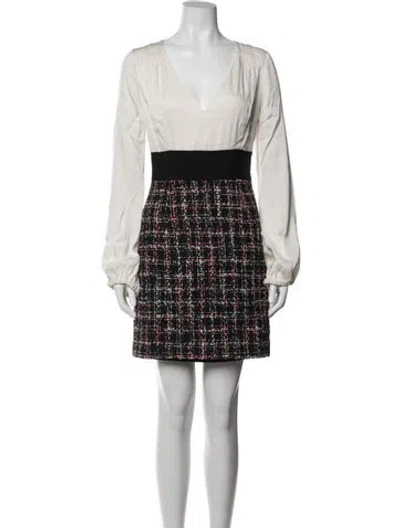 Pre-owned Milly Silk Mini Dress In White