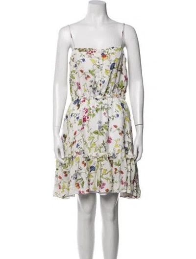 Pre-owned Milly Silk Mini Dress In White