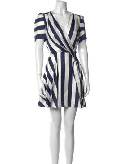Pre-owned Milly Silk Mini Dress In White