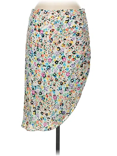 Pre-owned Milly Silk Skirt In Silver