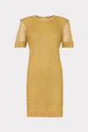 Milly Sinclair Metallic Mesh Mini Dress In Gold
