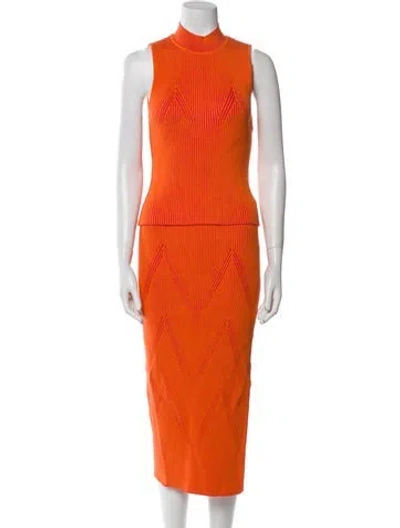 Pre-owned Milly Skirt Set W/ Tags In Orange