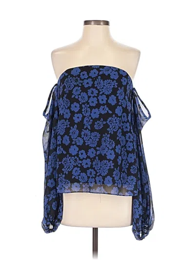 Pre-owned Milly Sleeveless Blouse In Blue