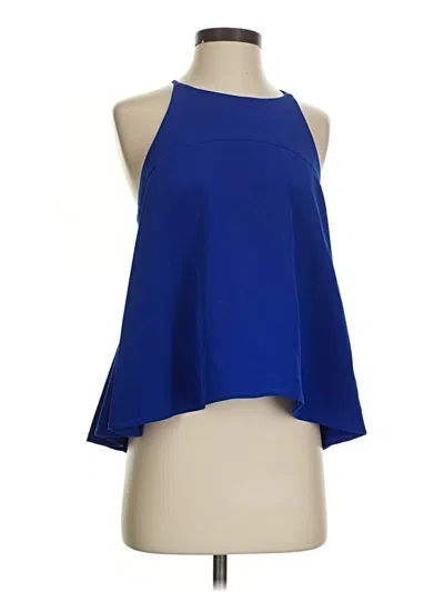 Pre-owned Milly Sleeveless Blouse In Blue
