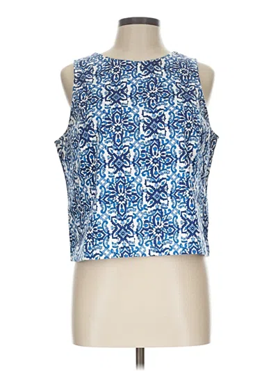 Pre-owned Milly Sleeveless Blouse In Blue