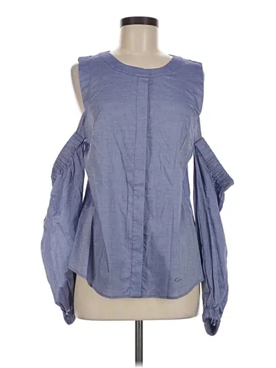 Pre-owned Milly Sleeveless Blouse In Blue